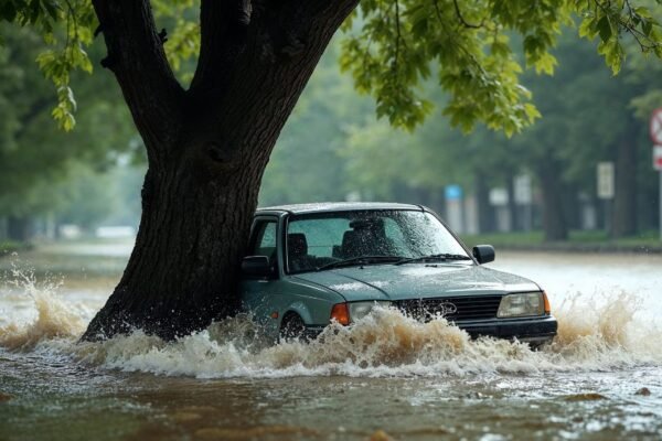 Cómo conducir bajo inundaciones y qué seguros de auto cubren fenómenos meteorológicos