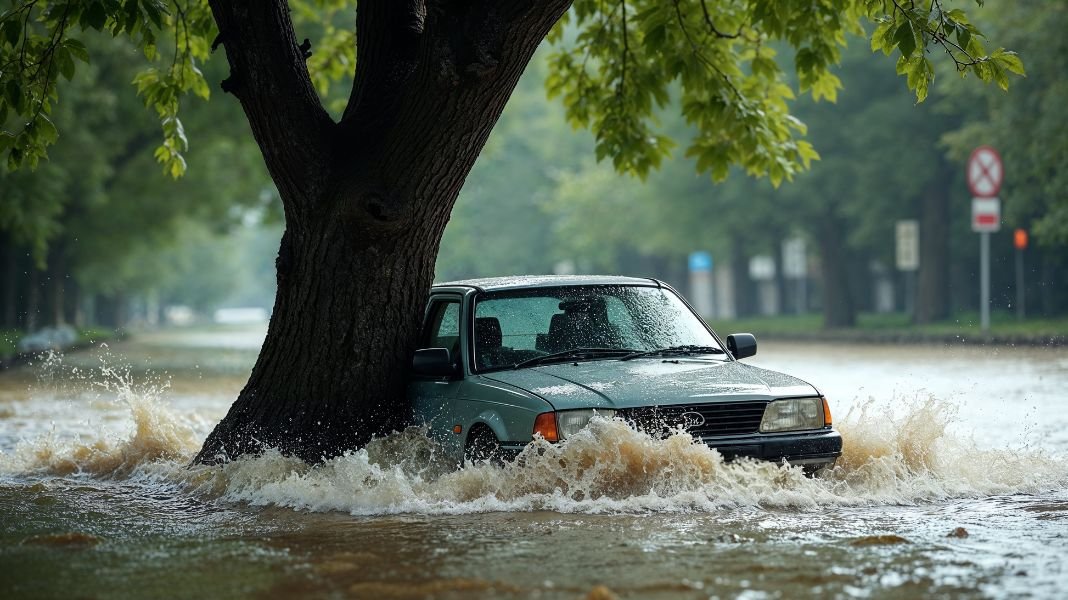 Cómo conducir bajo inundaciones y qué seguros de auto cubren fenómenos meteorológicos