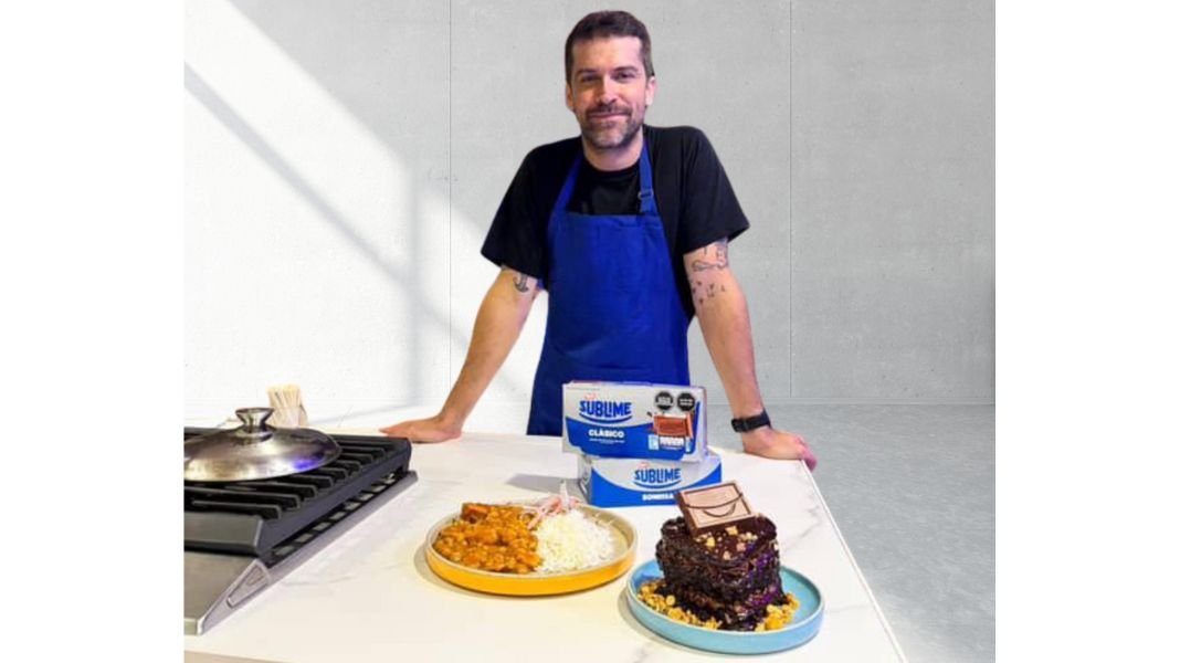 Luciano Mazzetti cocinando