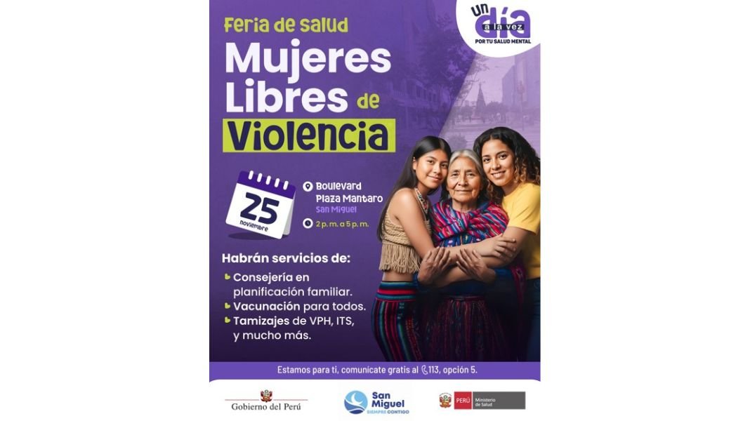 ¡Atención, San Miguel! Campaña de salud integral del Minsa busca crear conciencia y frenar la violencia hacia las mujeres