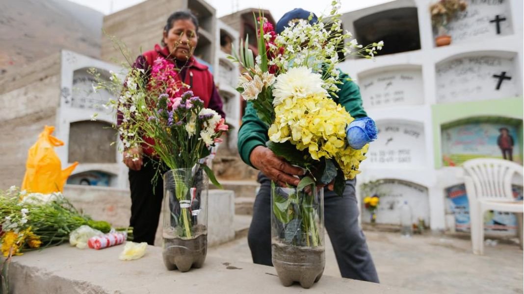 Minsa recomienda a la población usar como alternativa arena o tierra húmeda para las flores en los camposantos