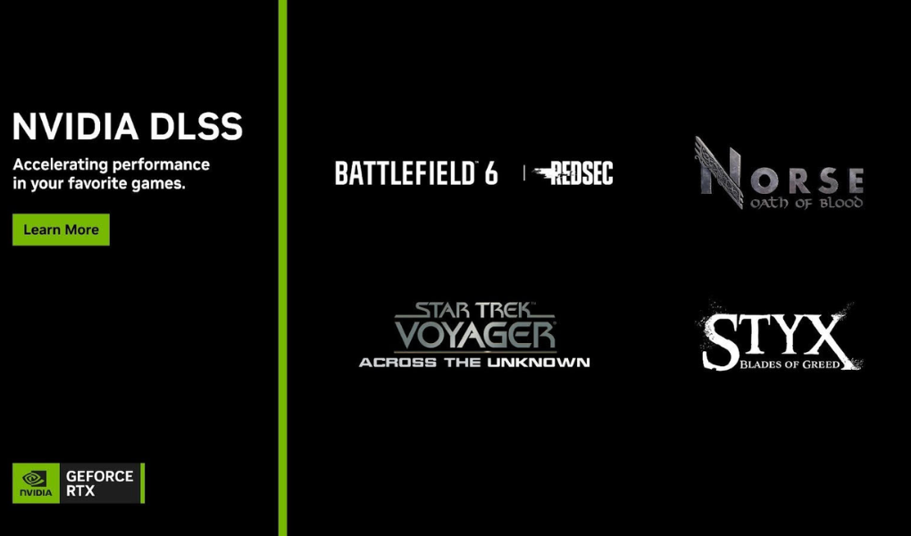 DLSS 4 con Multi Frame Generation llega a Styx: Blades of Greed, Star Trek: Voyager y Battlefield 6: Season 2.