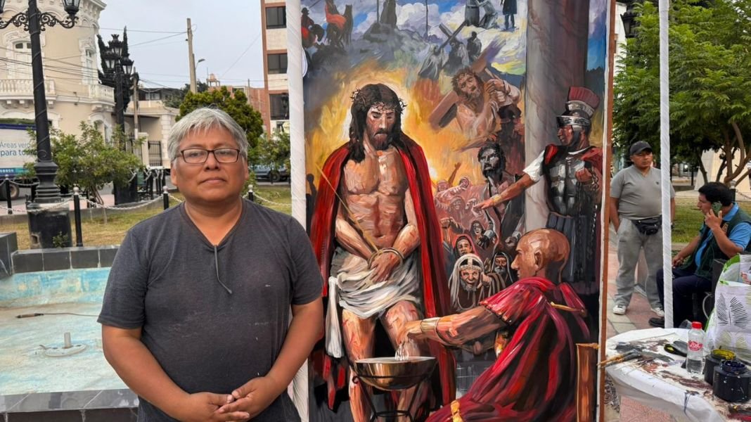 Chorrillos: presentan a los ganadores del concurso de dibujo en lienzos “CHORRILLOS VIVE LA FE” inspirados en “Los misterios de la pasión de cristo”