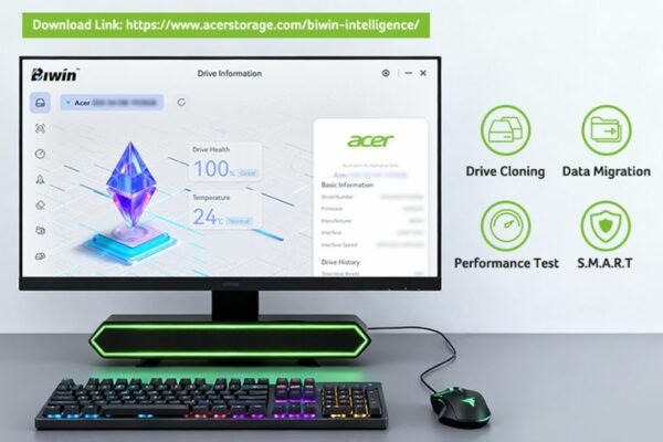 BIWIN presentó su SSD Acer FA300 con interfaz PCIe Gen5 y velocidades de hasta 11.000 MB/s