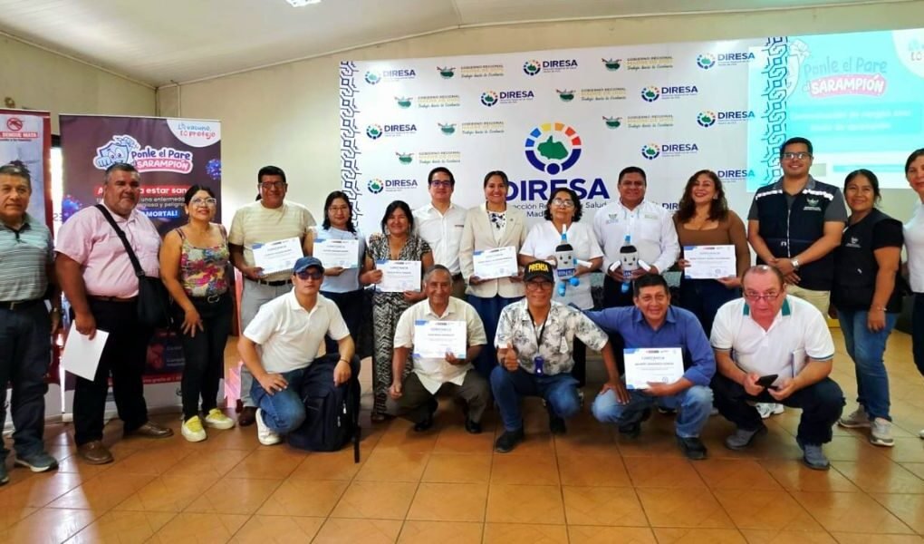 Periodistas de Madre de Dios se suman a la campaña nacional “Hazle el pare al sarampión”
